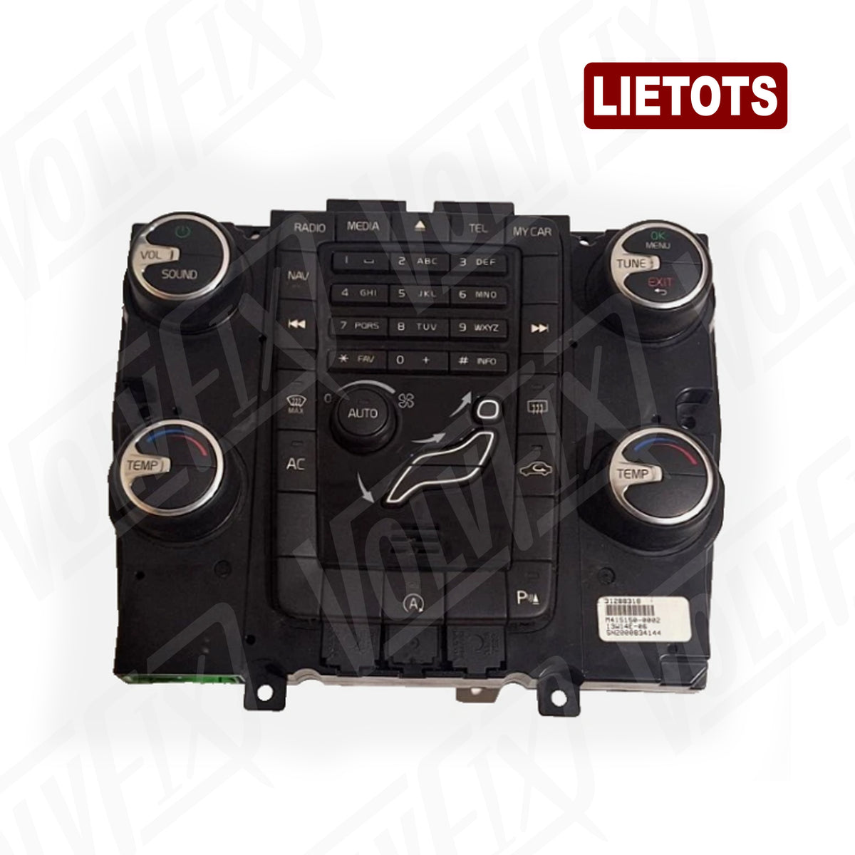 Volvo S60, V60, XC60 , V70, XC70 Gaisa kondicioniera / klimata kontroles / salona apsildes vadības bloks 31288318 (salonā) (lietots)